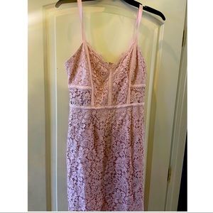 Express - Size 8 lace blush pink knee-length dress